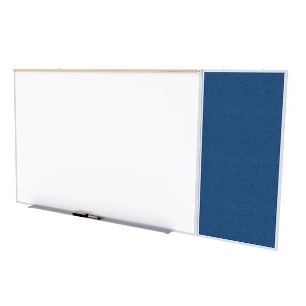 Bulletin/Whiteboard Combination 4x10 ft., Navy, GHENT, Mfr# SPC410C-V-195